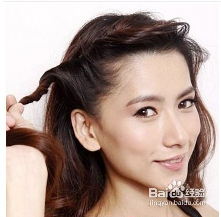 韩式蓬松盘发发型扎法