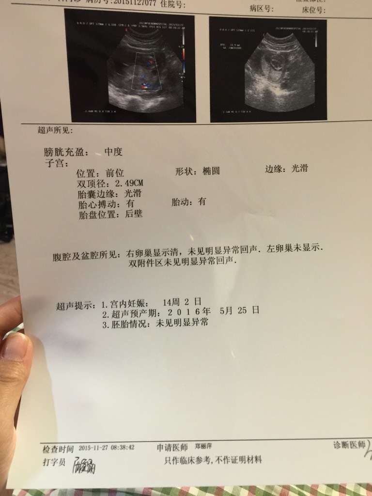 帮忙看看彩超单,能看出来男女吗?孩子发育健康吗?