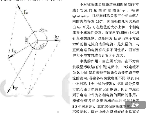 三相电路负载不对称三角形接法时,各线电流及相电流的