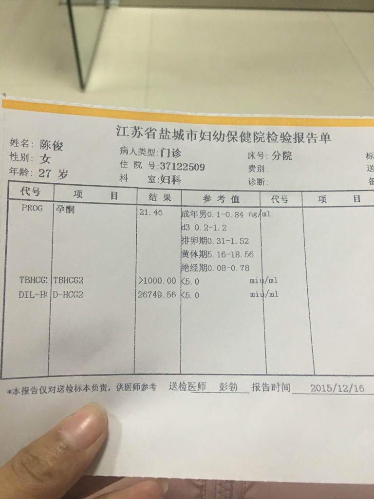 我已经怀孕5周4,这个是化验单,看孕酮低不低?