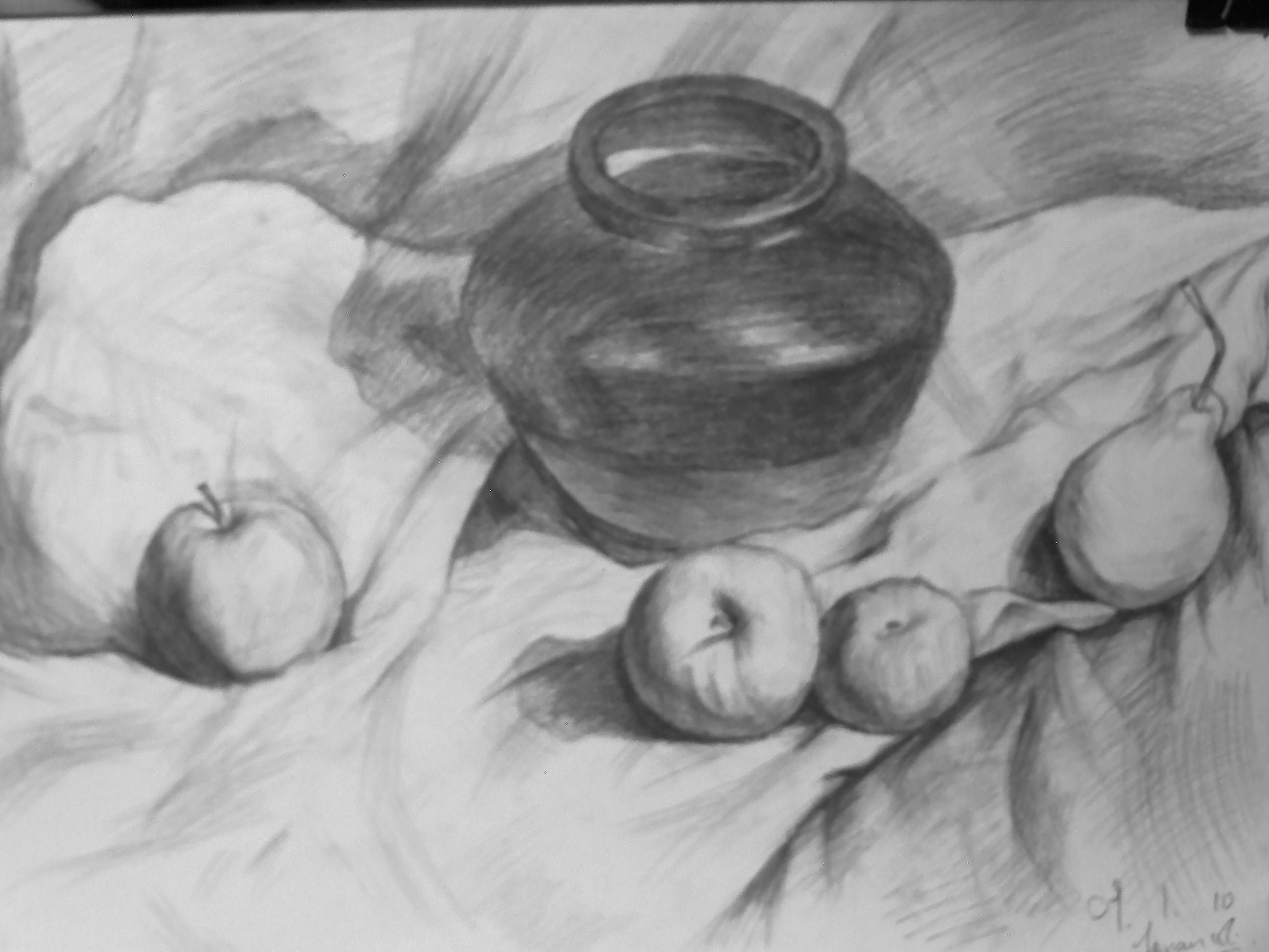 素描稿,请大家帮我看一下