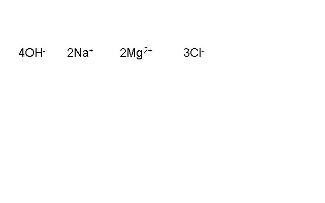 用化学符号表示4个氢氧根离子,2个钠离子,2个镁离子,3