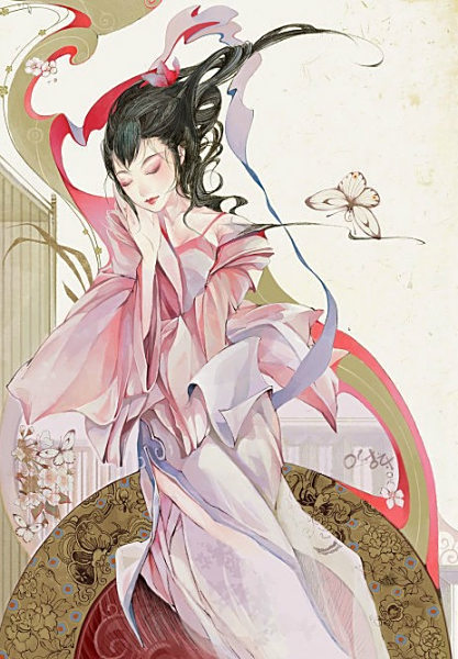 求一张古风女漫画图片