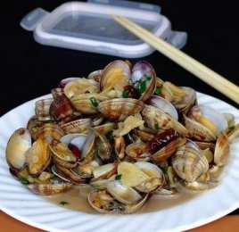 香葱炒牡蛎肉