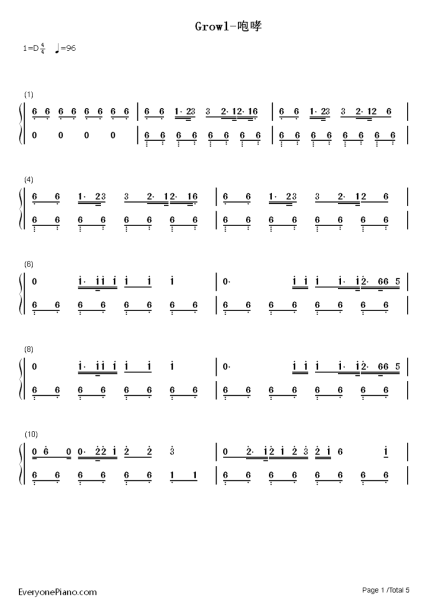 求exo的歌曲钢琴数字简谱.