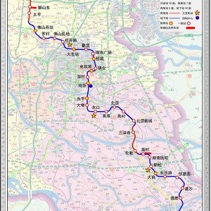 方案二选一) 美旗站 水口站 —— 佛山地铁3号线(容桂-狮山),线路长度